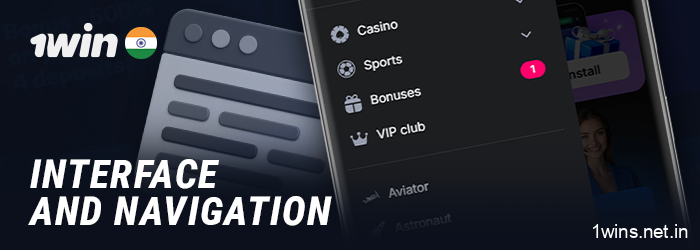 How to navigate the 1Win mobile app