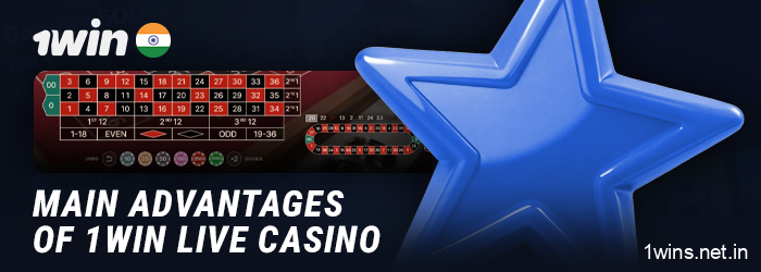 Advantages of the live casino section for Indian players at 1Win