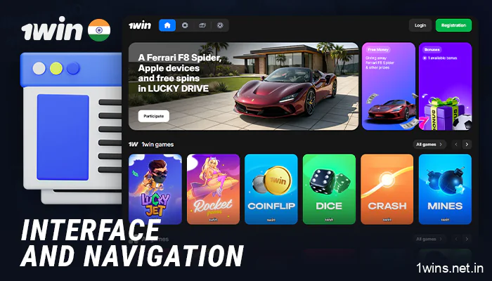 1Win online casino design - how to navigate the site