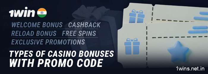 What bonuses can promo codes give you at 1Win online casino